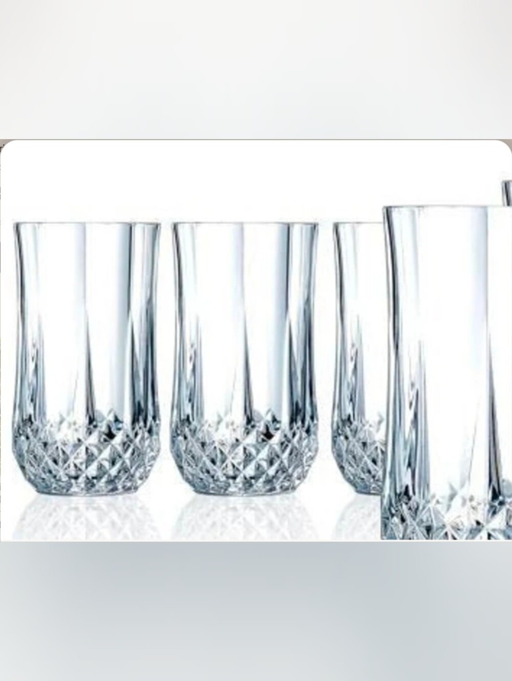 LongchampCristal D’Arques Set of 4 Highball Glasses